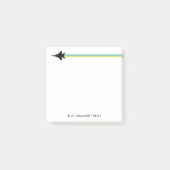 Bloc-notes post-it Fighter Jet Striped Custom Name (Devant)