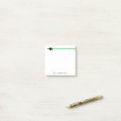 Bloc-notes post-it Fighter Jet Striped Custom Name (Sur un bureau)