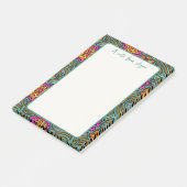 Bloc-notes Post-It grande bordure d'art floral (Incliné)