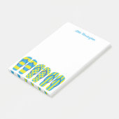 Bloc-notes post-it jaune et bleu (Incliné)