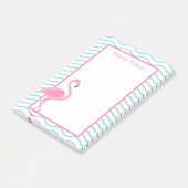 Bloc-notes Post-it personnalisé Flamant rose rose (Incliné)