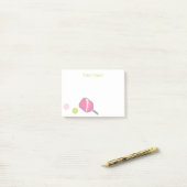 Bloc-notes post-it personnalisé Preppy Pickleball (Sur un bureau)