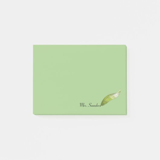 Bloc-notes Post-it - Stylo en plume vert (Devant)