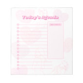 Bloc-notes pour agenda féminin rose (Devant)