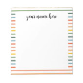 Bloc-notes pour bandes arc-en-ciel personnalisées (Devant)