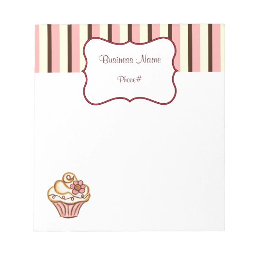 Bloc-notes pour boulangerie Cupcake (Devant)