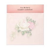 Bloc-notes pour bouquet rose et blanc (Devant)