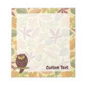 Bloc-notes pour caricatures de hibou (Devant)