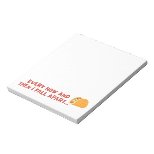 Bloc-notes pour Carré amusant Taco Fall Apart (Tourné)