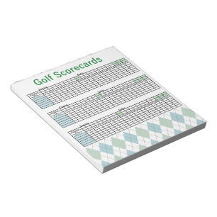 Bloc-notes pour cartes de performance golf