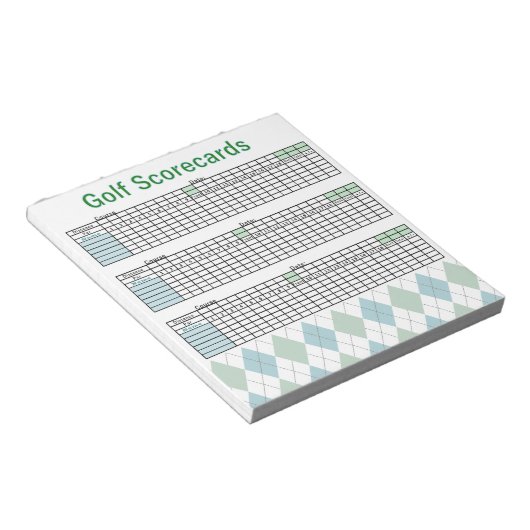 Bloc-notes pour cartes de performance golf (Incliné)