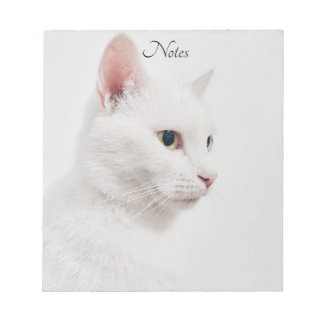 Bloc-notes pour chat blanc Kitty