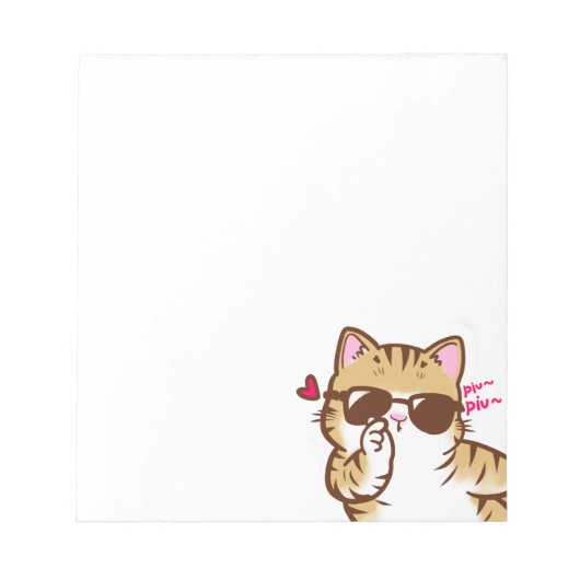 Bloc-notes pour chat cardiaque (Devant)