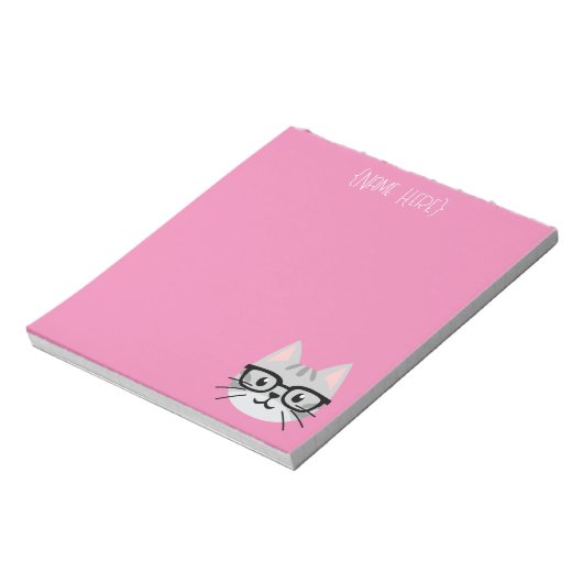 Bloc-notes pour chat Nerdy Grey (Tourné)