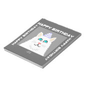Bloc-notes pour chats blancs Fluffy (Tourné)