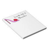 Bloc-notes pour chaussures Fluffy Rose & Rouge Hau (Incliné)