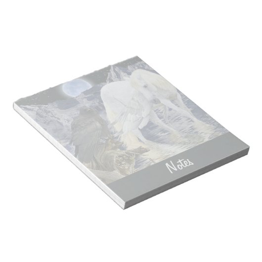 Bloc-notes pour Cheval Blanc Pegasus & Black Raven (Incliné)