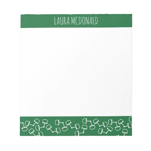 Bloc-notes pour Cheval de Snaffle moderne - Chasse (Devant)