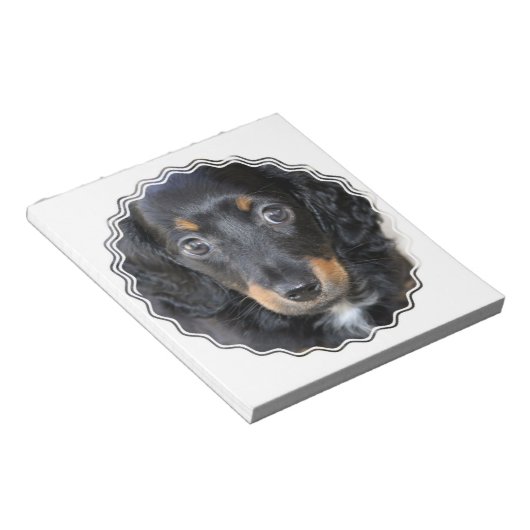 Bloc-notes pour chien chiot Daschund (Incliné)