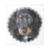 Bloc-notes pour chien chiot Daschund (Devant)