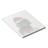 Bloc-notes pour chien de caniche de Noël (Incliné)