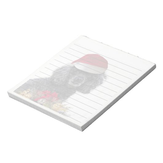 Bloc-notes pour chien de caniche de Noël (Tourné)