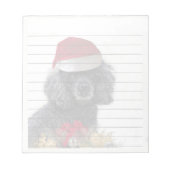Bloc-notes pour chien de caniche de Noël (Devant)
