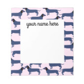Bloc-notes pour chien Wiener personnalisé (Devant)