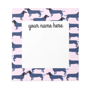 Bloc-notes pour chien Wiener personnalisé