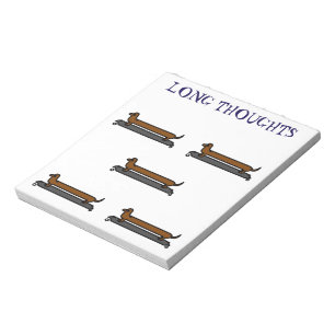 Bloc-notes pour chiens Skateboard Dachshund