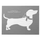 Bloc-notes pour chiot chien Dachshund Wiener (Devant)