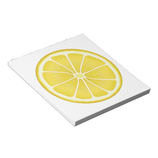 Bloc-notes pour citron soleil d'été (Incliné)