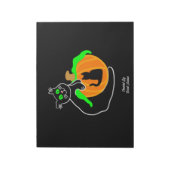 Bloc-notes pour Citrouille de chat noir (27,9 cm x (Tourné)