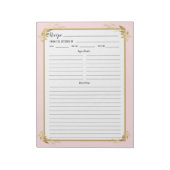 Bloc-notes pour Classeur de recette de feuillage r (Tourné)