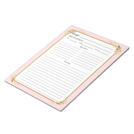 Bloc-notes pour Classeur de recette de feuillage r (Incliné)