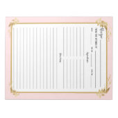 Bloc-notes pour Classeur de recette de feuillage r (Devant)