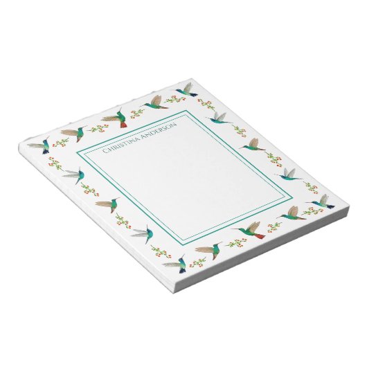 Bloc-notes pour colibris personnalisé (Incliné)