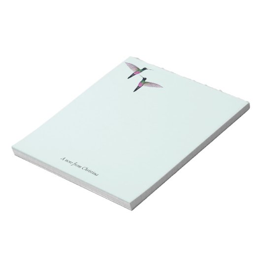 Bloc-notes pour colibris personnalisé (Tourné)