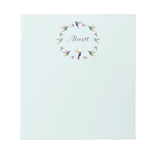 Bloc-notes pour colibris personnalisé (Devant)