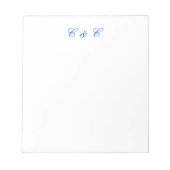 Bloc-notes pour couples monogrammes (Devant)