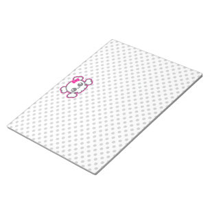 Bloc-notes pour crâne rose Kawaii