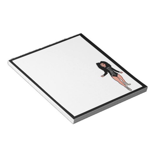 Bloc-notes pour danseur Noir / Argent B (Incliné)