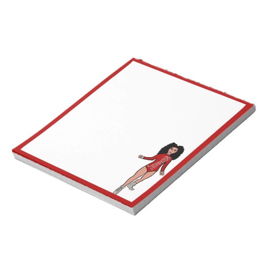 Bloc-notes pour danseur Rouge / Argent B (Tourné)