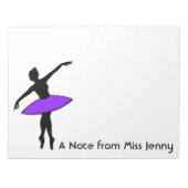 Bloc-notes pour danseuse de ballet Ballerina perso (Devant)
