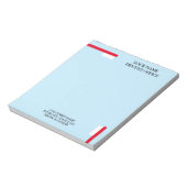 Bloc-notes pour dentistes avec nom de cabinet dent (Tourné)