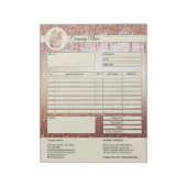 Bloc-notes pour devis d'entreprise (Tourné)