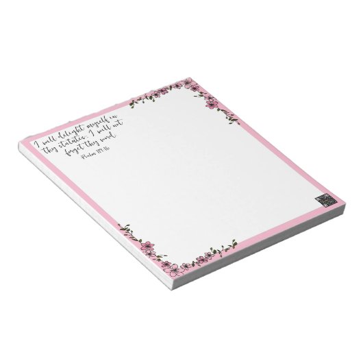 Bloc-notes pour écriture rose (Incliné)