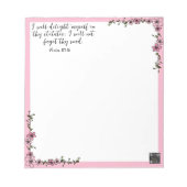 Bloc-notes pour écriture rose (Devant)