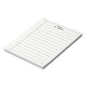 Bloc-notes pour enseignant à lignes simples (Tourné)
