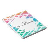 Bloc-notes pour enseignant arc-en-ciel pastel (Incliné)